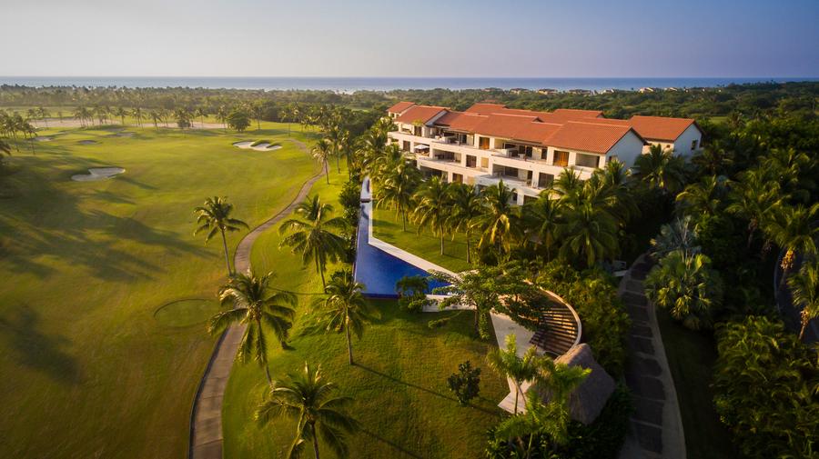 Aerial view of Las Terrazas on the golf course
