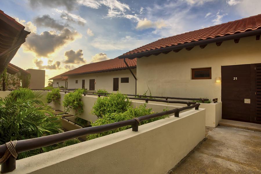 Exterior terraces of the renovated residences