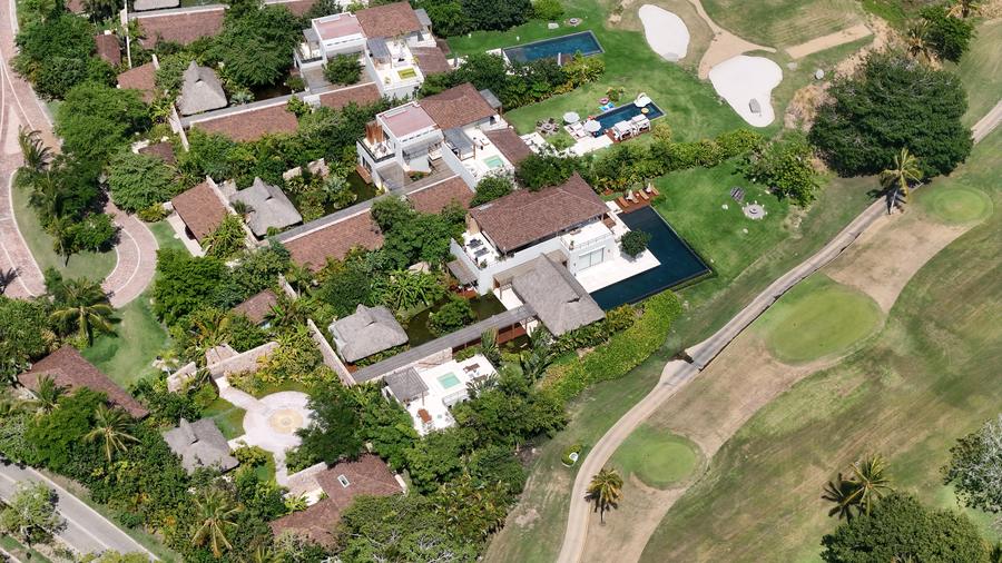 Aerial view of the Reserva homes on the golf course