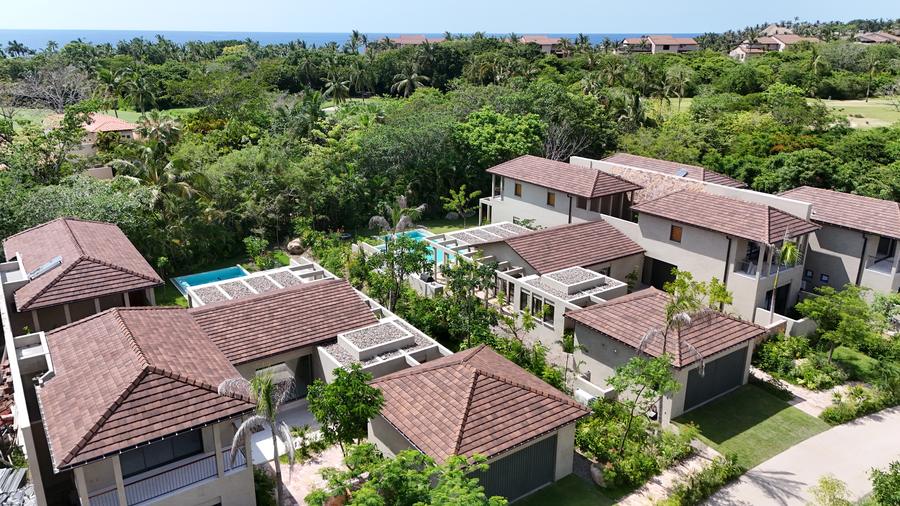 Aerial view of the villas within Las Palmas de Mita