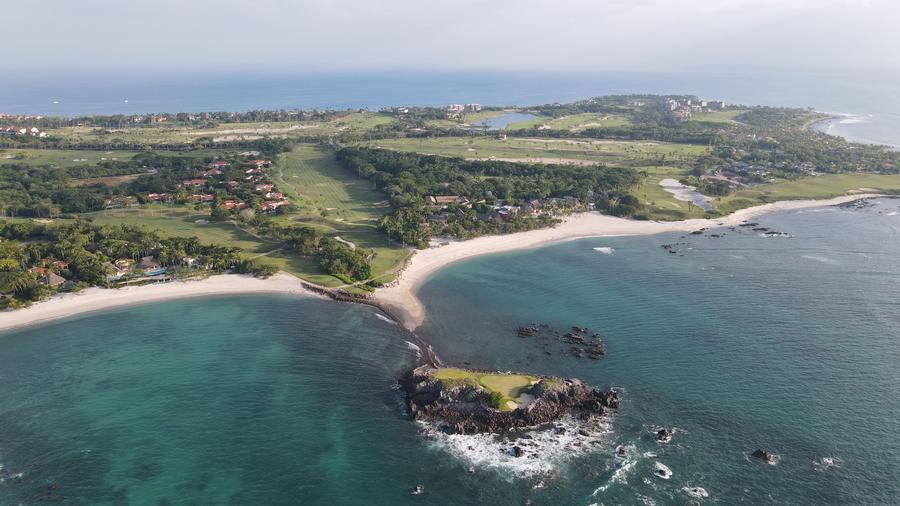 Coastline of the Punta Mita peninsula from the air