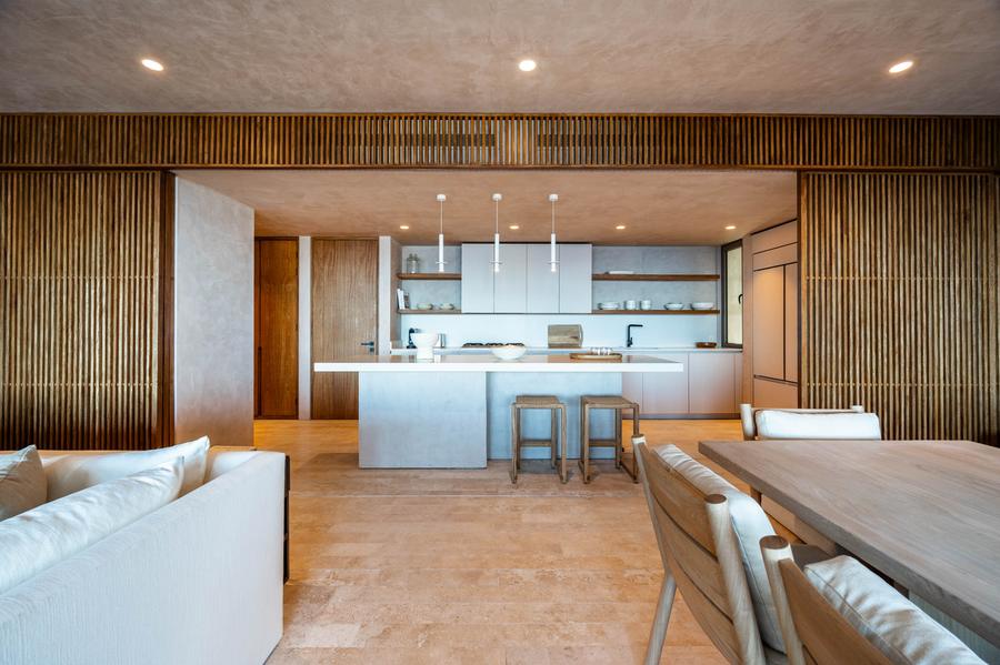 Italian kitchen with imported marble